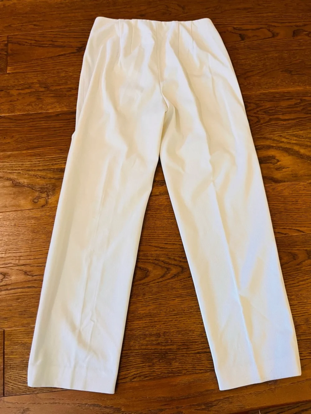 Talbots Cream Straight-Leg Women's Pants - Picture 3 of 6